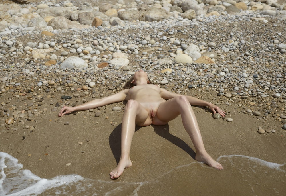 Dutch goddess, naked on beach 3