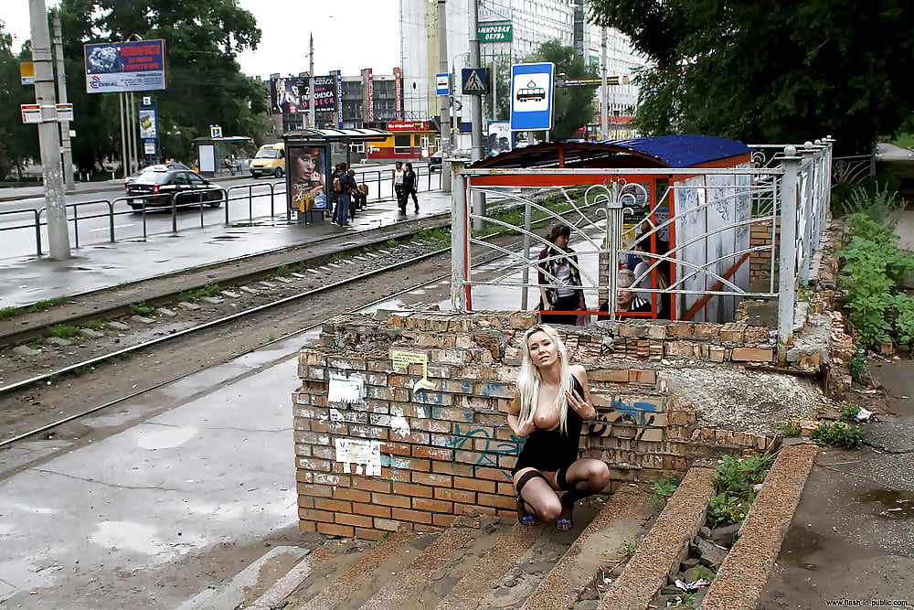 Russian Blonde in Public 20